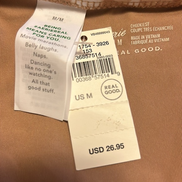 Aerie Cheekiest Coupe Tres Echancree Bikini Bottom Size M - Picture 9 of 10